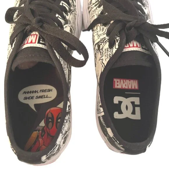DC x Unisex Marvel Deadpool Manual Skater Shoes Men's Size 7.5 Women's size 9 - Picture 11 of 14